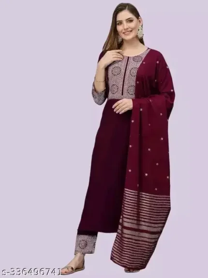 Plane Women Kurta Sets