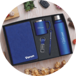 customised luxuary corporate gift set royal blue bottle pen coffee mug keychain dairy photoaidcom cropped